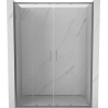 Mexen Exo-S Duo drzwi prysznicowe podwójne rozsuwane 160 cm, transparent, gun metal - 8152-160-000-95-00