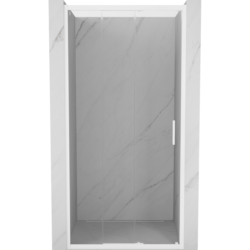 Mexen Exo-3S drzwi prysznicowe rozsuwane 70 cm, transparent, białe - 8153-070-000-20-00