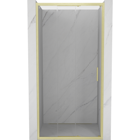 Mexen Exo-3S drzwi prysznicowe rozsuwane 85 cm, transparent, złote szczotkowane - 8153-085-000-55-00
