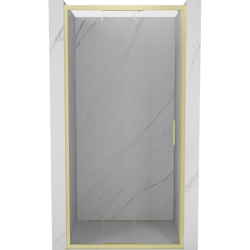 Mexen Exo-3S drzwi prysznicowe rozsuwane 95 cm, transparent, złote szczotkowane - 8153-095-000-55-00