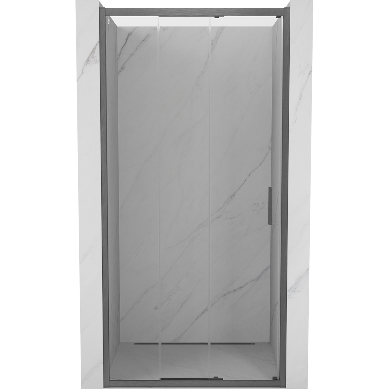 Mexen Exo-3S drzwi prysznicowe rozsuwane 70 cm, transparent, gun gray szczotkowany - 8153-070-000-66-00