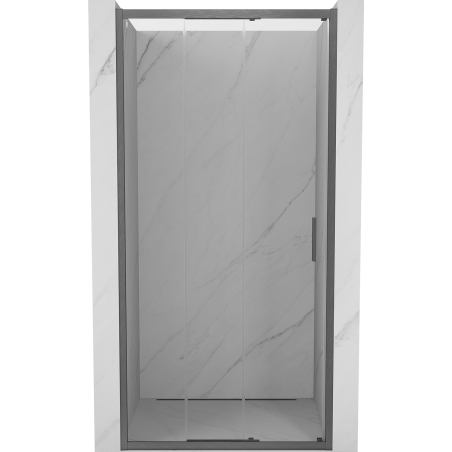 Mexen Exo-3S drzwi prysznicowe rozsuwane 80 cm, transparent, gun gray szczotkowany - 8153-080-000-66-00