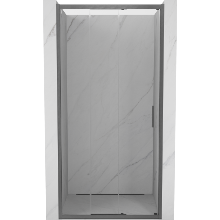 Mexen Exo-3S drzwi prysznicowe rozsuwane 85 cm, transparent, gun gray szczotkowany - 8153-085-000-66-00