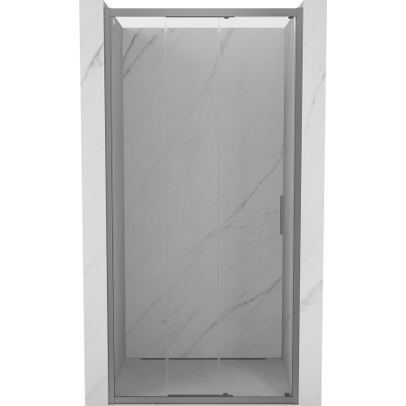 Mexen Exo-3S drzwi prysznicowe rozsuwane 90 cm, transparent, gun metal - 8153-090-000-95-00
