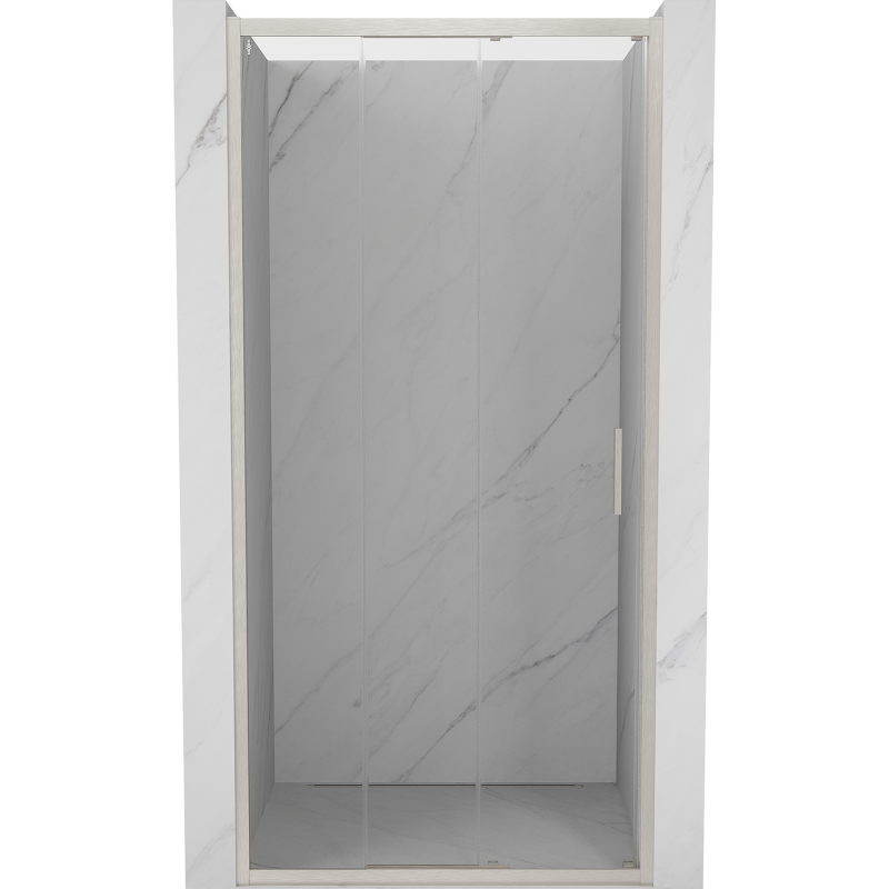 Mexen Exo-3S drzwi prysznicowe rozsuwane 85 cm, transparent, nikiel szczotkowany - 8153-085-000-97-00