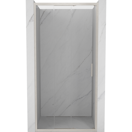 Mexen Exo-3S drzwi prysznicowe rozsuwane 85 cm, transparent, nikiel szczotkowany - 8153-085-000-97-00
