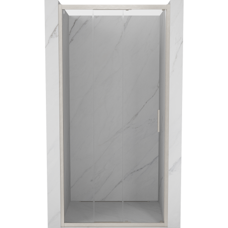 Mexen Exo-3S drzwi prysznicowe rozsuwane 90 cm, transparent, nikiel szczotkowany - 8153-090-000-97-00