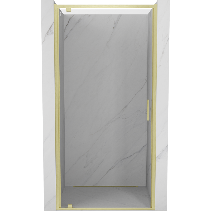 Mexen Exo-BR drzwi prysznicowe uchylne 60 cm, transparent, złote szczotkowane - 8181-060-000-55-00