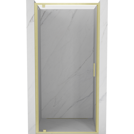 Mexen Exo-BR drzwi prysznicowe uchylne 100 cm, transparent, złote szczotkowane - 8181-100-000-55-00