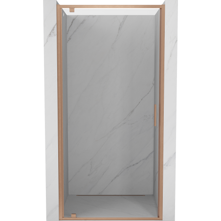 Mexen Exo-BR drzwi prysznicowe uchylne 60 cm, transparent, miedź szczotkowana - 8181-060-000-65-00
