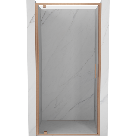 Mexen Exo-BR drzwi prysznicowe uchylne 70 cm, transparent, miedź szczotkowana - 8181-070-000-65-00