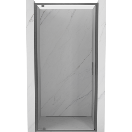 Mexen Exo-BR drzwi prysznicowe uchylne 95 cm, transparent, gun gray szczotkowany - 8181-095-000-66-00