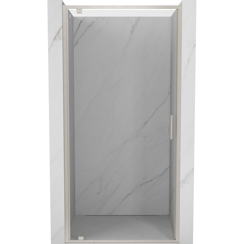 Mexen Exo-BR drzwi prysznicowe uchylne 60 cm, transparent, nikiel szczotkowany - 8181-060-000-97-00