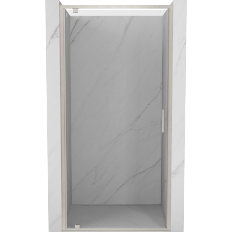 Mexen Exo-BR drzwi prysznicowe uchylne 85 cm, transparent, nikiel szczotkowany - 8181-085-000-97-00