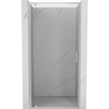 Mexen Exo-BR drzwi prysznicowe uchylne 100 cm, transparent, nikiel szczotkowany - 8181-100-000-97-00