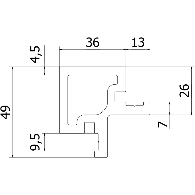 Mexen Lamero Premium listwa elewacyjna narożna kompozytowa lamelowa 300 x 3,6 x 3,6 cm, red - C9260-300-12