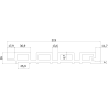 Mexen Lamero Premium próbka deski elewacyjnej kompozytowej lamelowej, redwood - C2060-13-S