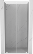 Mexen Exo-BR Duo drzwi prysznicowe podwójne uchylne 70 cm, transparent, białe - 8182-070-000-20-00