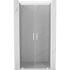 Mexen Exo-BR Duo drzwi prysznicowe podwójne uchylne 100 cm, transparent, białe - 8182-100-000-20-00