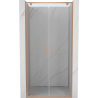 Mexen Exo-BR Duo drzwi prysznicowe podwójne uchylne 110 cm, transparent, miedź szczotkowana - 8182-110-000-65-00