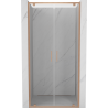 Mexen Exo-BR Duo drzwi prysznicowe podwójne uchylne 120 cm, transparent, miedź szczotkowana - 8182-120-000-65-00