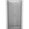 Mexen Exo-BR Duo drzwi prysznicowe podwójne uchylne 70 cm, transparent, gun gray szczotkowany - 8182-070-000-66-00