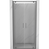 Mexen Exo-BR Duo drzwi prysznicowe podwójne uchylne 110 cm, transparent, gun gray szczotkowany - 8182-110-000-66-00