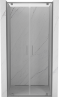 Mexen Exo-BR Duo drzwi prysznicowe podwójne uchylne 70 cm, transparent, gun metal - 8182-070-000-95-00