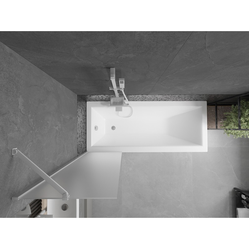Mexen Next parawan nawannowy 1-skrzydłowy 50 x 150 cm, szron, biały - 895-050-000-00-30-20