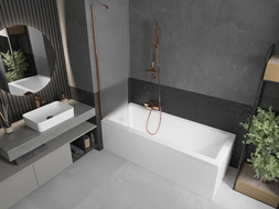 Mexen Next parawan nawannowy 1-skrzydłowy 50 x 150 cm, szron, różowe złoto - 895-050-000-00-30-60