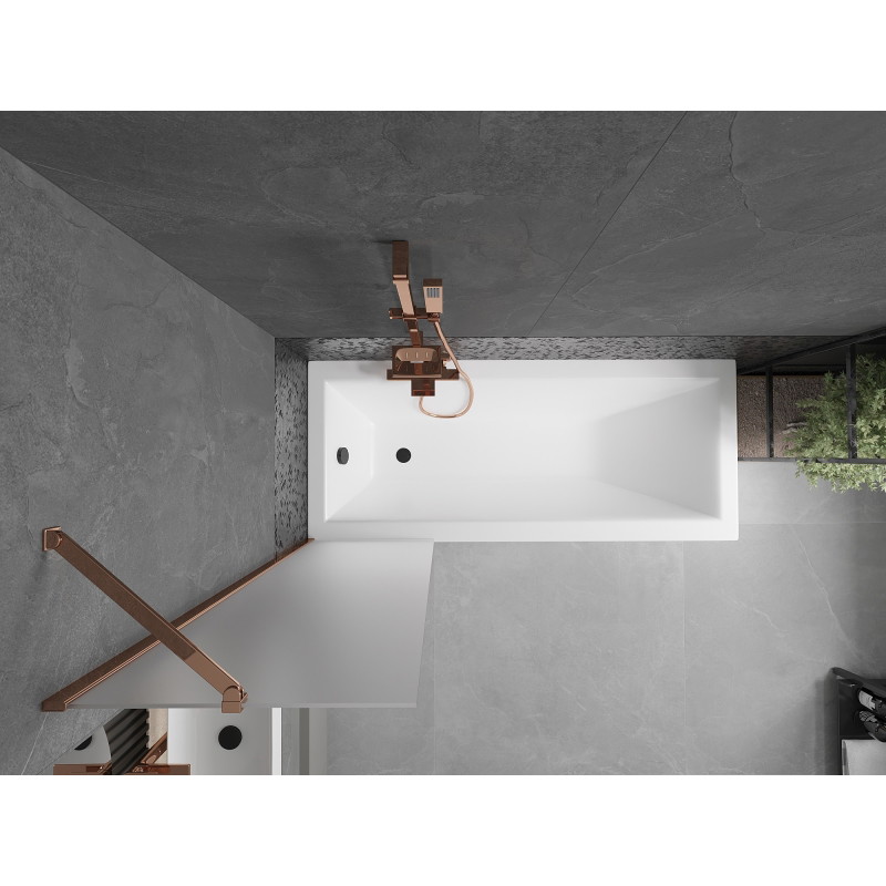 Mexen Next parawan nawannowy 1-skrzydłowy 50 x 150 cm, szron, różowe złoto - 895-050-000-00-30-60