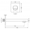 Mexen Cube wylewka wannowa ścienna, grafit - 79370-66