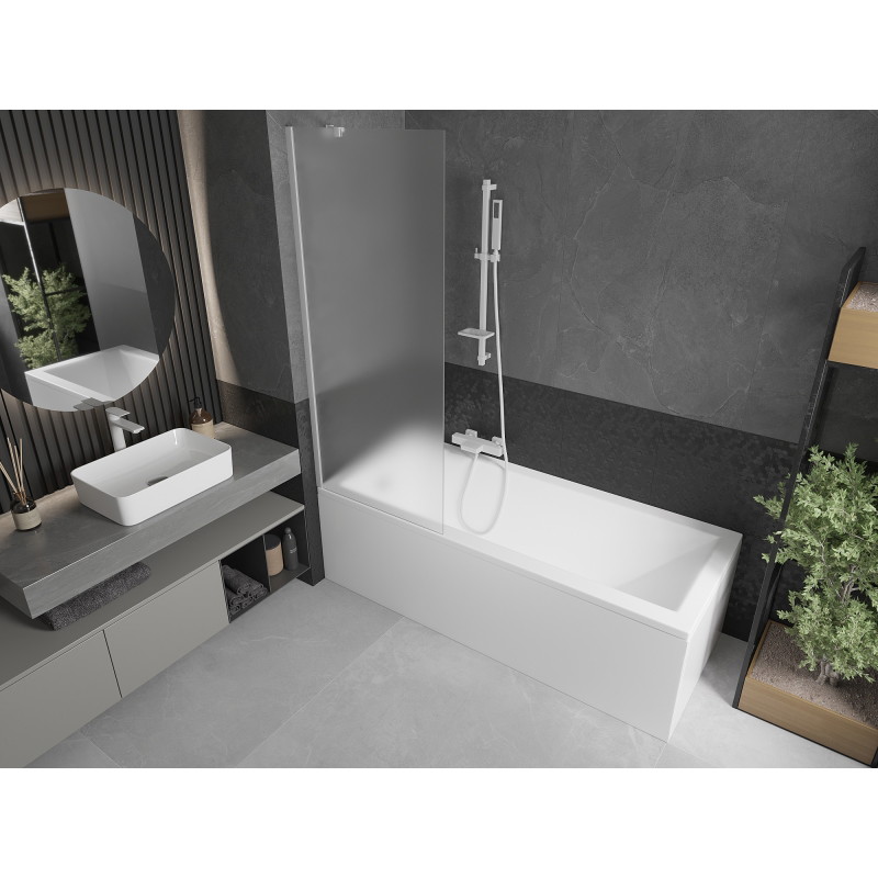 Mexen Next parawan nawannowy 1-skrzydłowy 70 x 150 cm, szron, biały - 895-070-000-00-30-20
