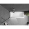 Mexen Next parawan nawannowy 1-skrzydłowy 70 x 150 cm, szron, chrom - 895-070-000-00-30-01