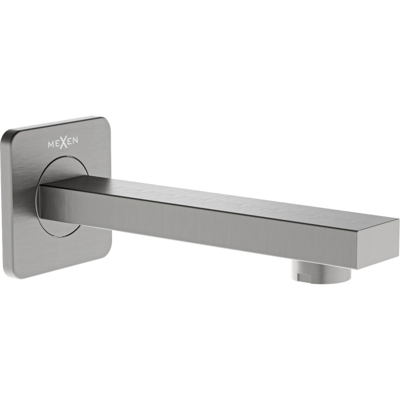 Mexen Cube wylewka wannowa ścienna, gun gray szczotkowany - 79370-66