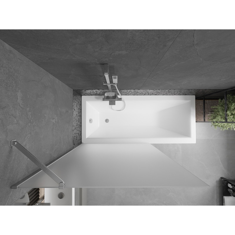 Mexen Next parawan nawannowy 1-skrzydłowy 100 x 150 cm, szron, chrom - 895-100-000-00-30-01