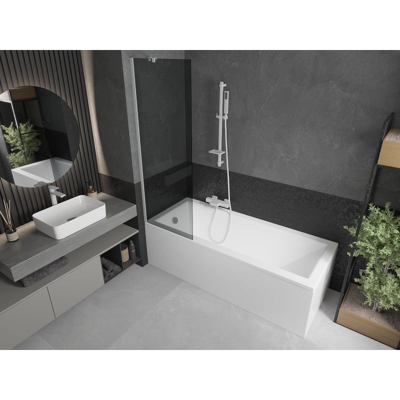 Mexen Next parawan nawannowy 1-skrzydłowy 60 x 150 cm, grafit, biały - 895-060-000-00-40-20