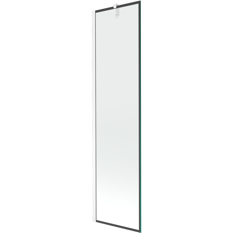 Mexen Next parawan nawannowy 1-skrzydłowy 50 x 150 cm, czarna ramka, biały - 895-050-000-00-70-20