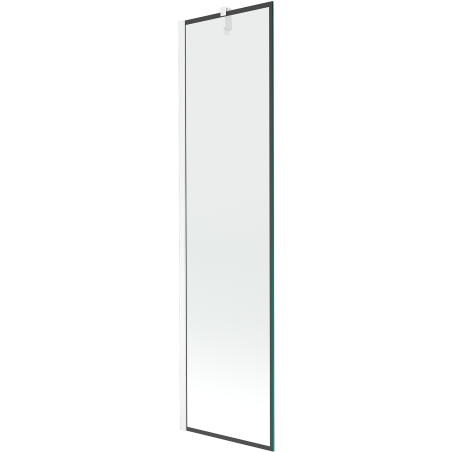 Mexen Next parawan nawannowy 1-skrzydłowy 50 x 150 cm, czarna ramka, biały - 895-050-000-00-70-20