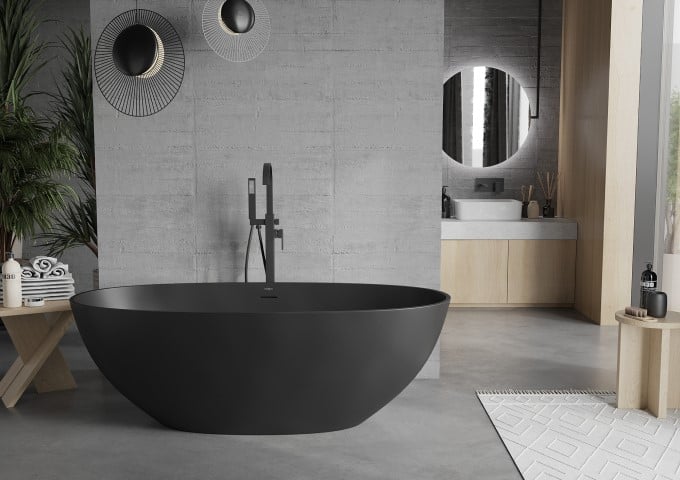 Baterie wannowo-prysznicowe czarny/złoty