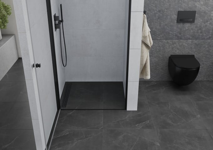 Drzwi prysznicowe lustro