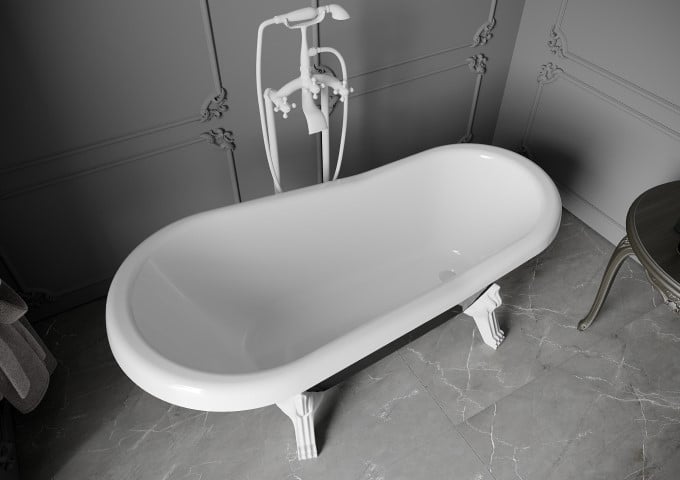 Baterie wannowo-prysznicowe białe