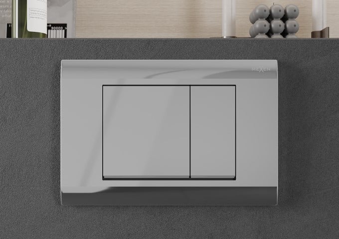 Przyciski spłukujące chrom błyszczący