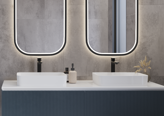 Syfony umywalkowe różowe złoto